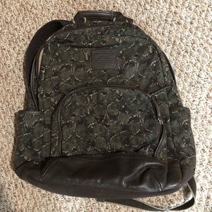 COACH camouflage backpack, never used